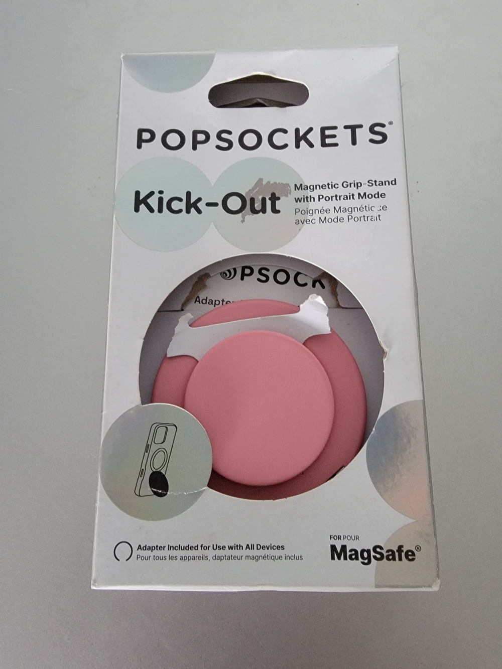 PopSocket Kick-Out Magnetic Grip-Stand Putty/Pink